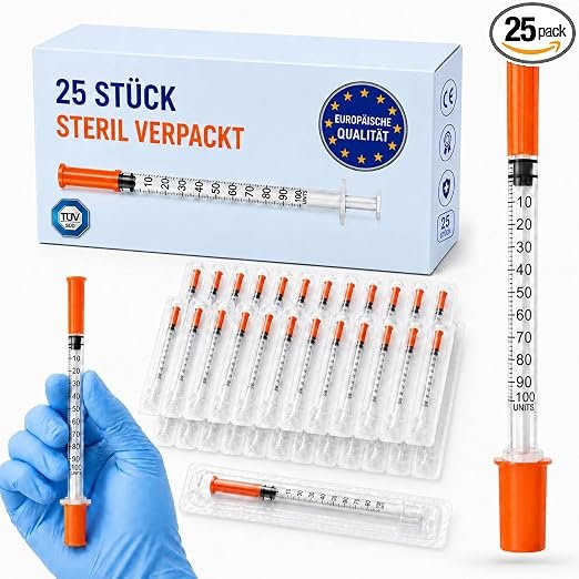 1ml Sterile Syringes With 30G 8mm Fixed Needle For Laboratory Use